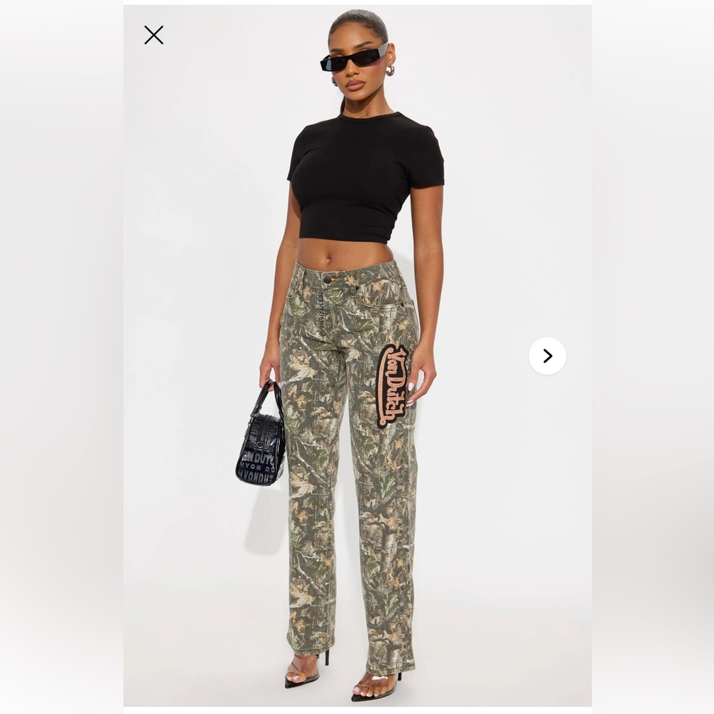 Von Dutch Camo Straight Leg Jeans - Camouflage